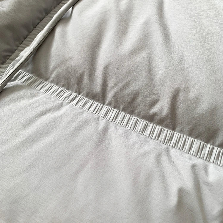 2023 New Autumn Winter Women Fashion Hooded 90% White Duck Down Coat Lady Slim Thick Warm Zipper Drawstring Lace-up Snow Jacket