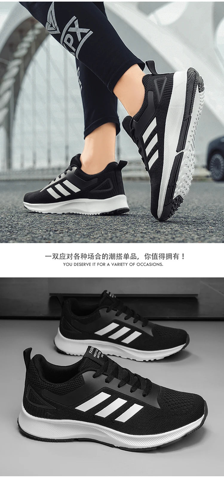 Shoes Men's 2025 Spring New Lightweight Non-slip Fashion Trend All-match Casual Soft Bottom Shock Absorption Running Sports