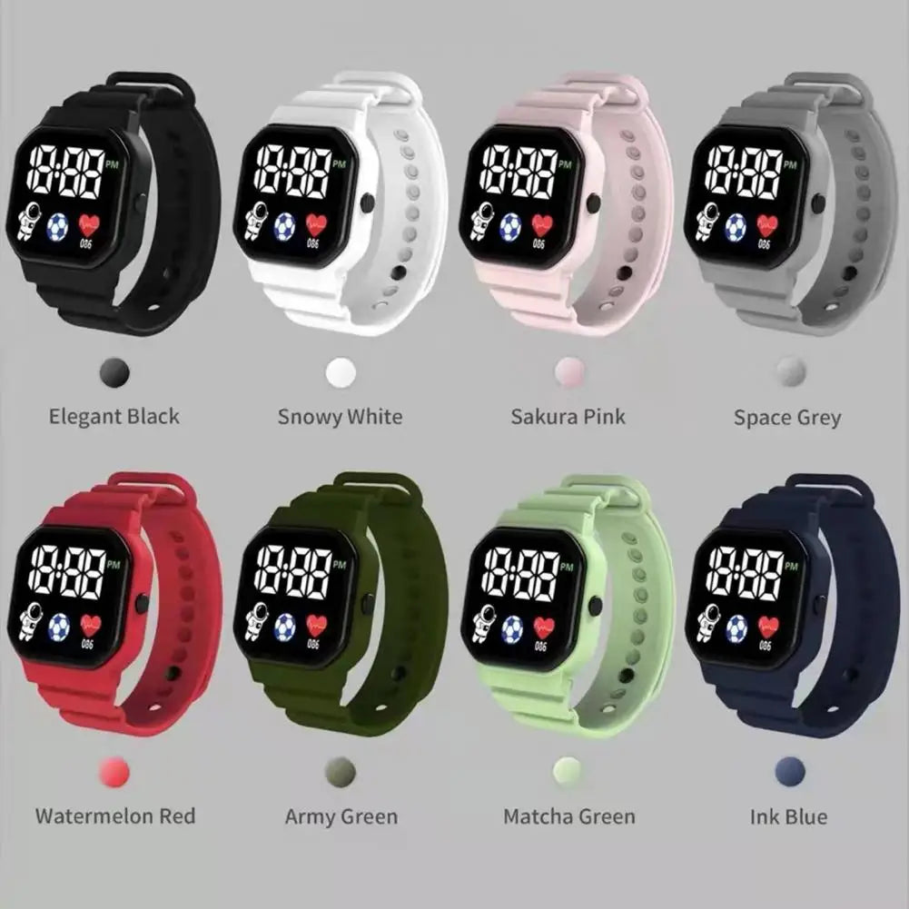 2025 LED Digital Watch For Kids Boys Sports Waterproof Watches Girls Silicone Digital Watch Casual Childrens Electronic Reloj