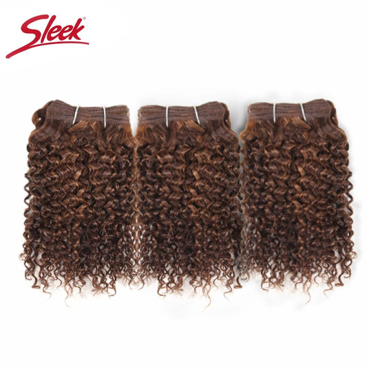 Sleek Indian Jerry Curly P1B/30# P4/30# Human Hair Double Drawn Red 99J Brown 2# Burg# 30# Remy Bundles Hair Extension 3Pcs Lot
