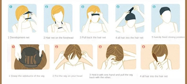 Grandma's Grey Synthetic Wig, Natural Bangs, Long Straight Hair, White Women's Daily Cosplay, Heat-Resistant Full Head Cover