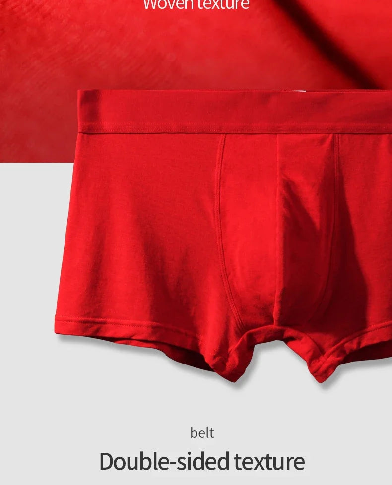 Men's underwear Men's boxers This man's gift is a pig red wedding thin boxers bottom shorts
