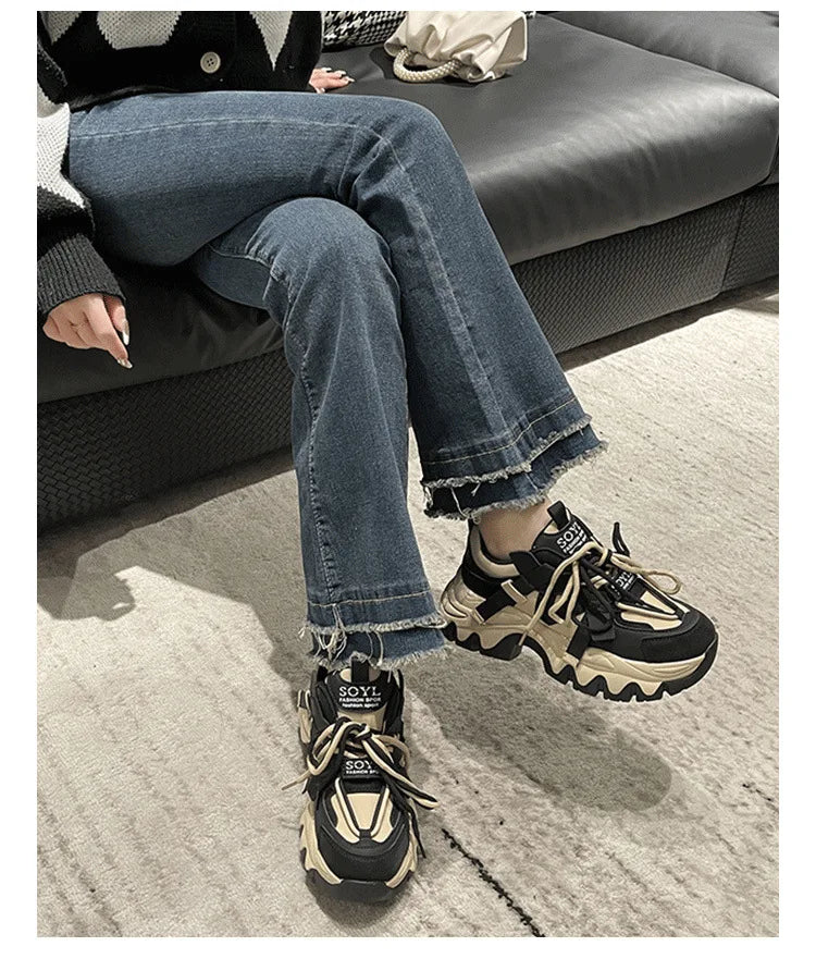 2023 Spring and Autumn New Fashionable Thick Bottom Fried Street Sponge Cake Shoes Women Fashion Versatile Shoes