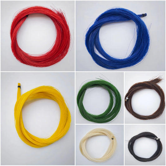 One bunch good horse hair 7 grams Mongolian ponytail black white brown yellow Green red blue violin bow horse tail hair