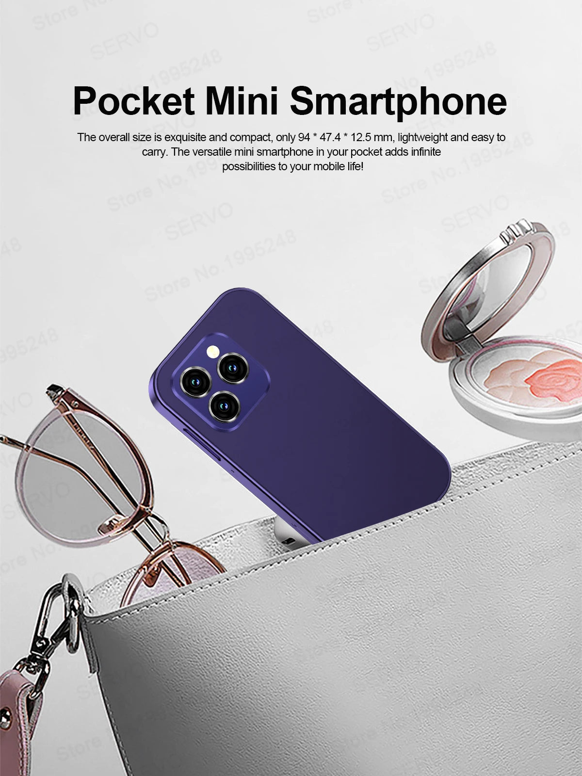 2025 HOT SALE SERVO KING8000 4G Mini Smartphone Android Global GPS 3.0" Display 5MP+2MP WIFI 2000mAh Battery Small Mobile Phones