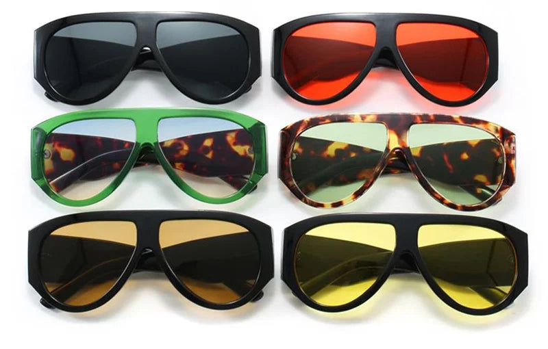 HOT Sun Glasses Unisex Anti-UV Spectacles Oversie Frame Eyeglasses Retro Ornamental Width Temples Sunglasses