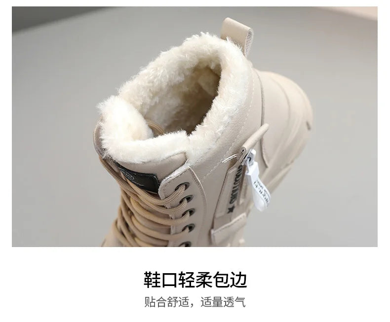 zapatos de mujer Designer Sneakers for Women Casual High Top Shoes Womens Winter Plush Lined Warm Thick Lace-up Sports Shoes