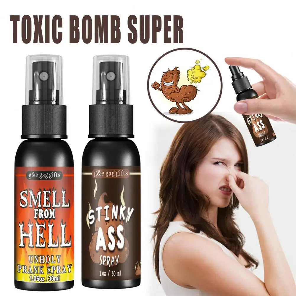 30ml Poop Spray Liquid Fart Gag Prank Joke Spray for Halloween Funny Smelly Bombs Stink Smelly Hilarious Gags Spray Kids Toy