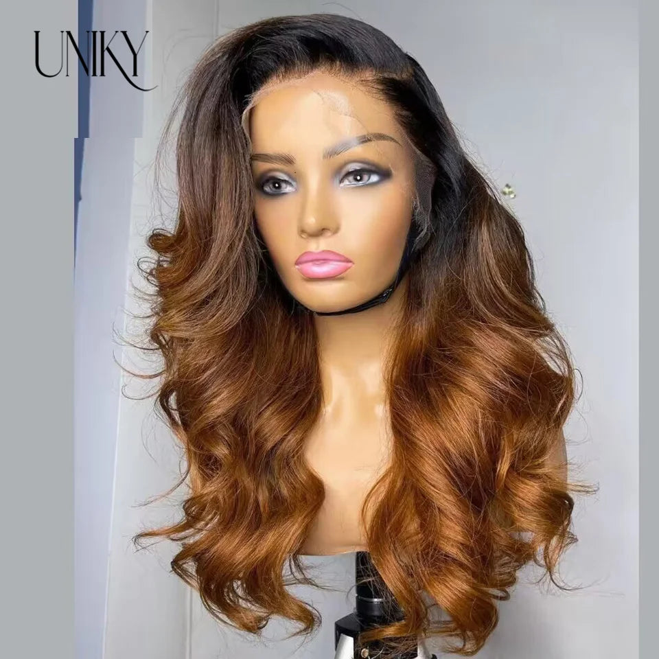 Body Wave 13x4 Lace Front Ombre Wig Human Hair Wig For Women Brazilian Blonde 1b/4/27/30 Lace Frontal Wig On Sale Clearance