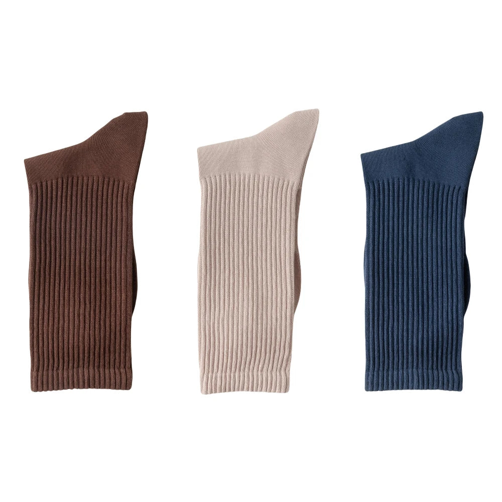 Men's High Quality Business Pure Cotton Socks Solid Color Fashion Casual Long Socks Harajuku Retro Wear-resistant Sports Socks
