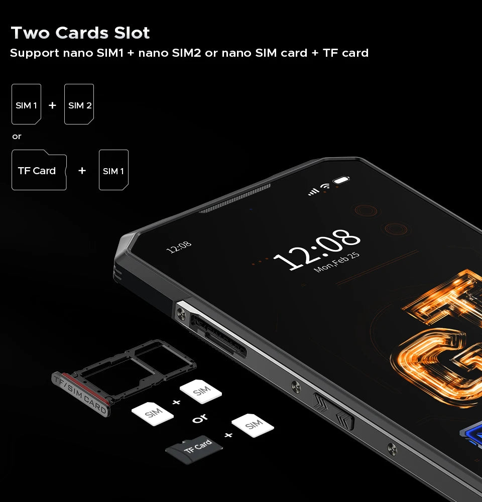 DOOGEE Blade GT Ultra 5G Rugged Smartphone Dimensity 7300 6.72'' 16GB 512GB LED Light Effect Design Ultra-thin Cell Phone