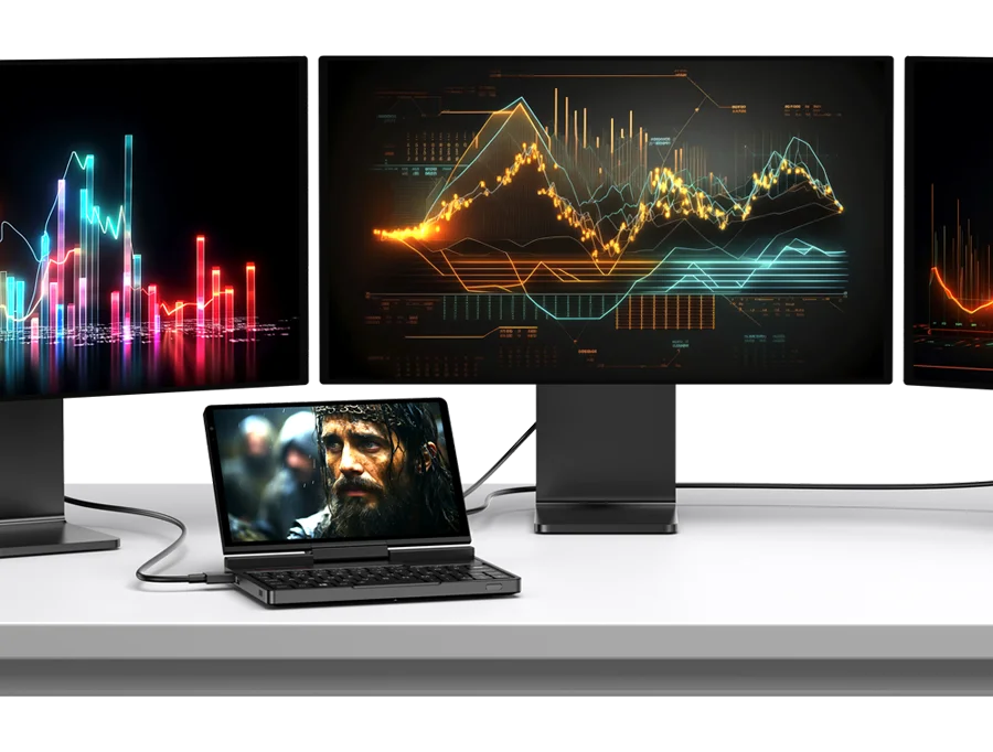 New 2025 version! GPD Pocket 4 8.8-inch AMD AI 9 HX 370 64GB RAM 2TB NVMe 2.5K resolution 144Hz refresh rate Gaming Mini Laptop