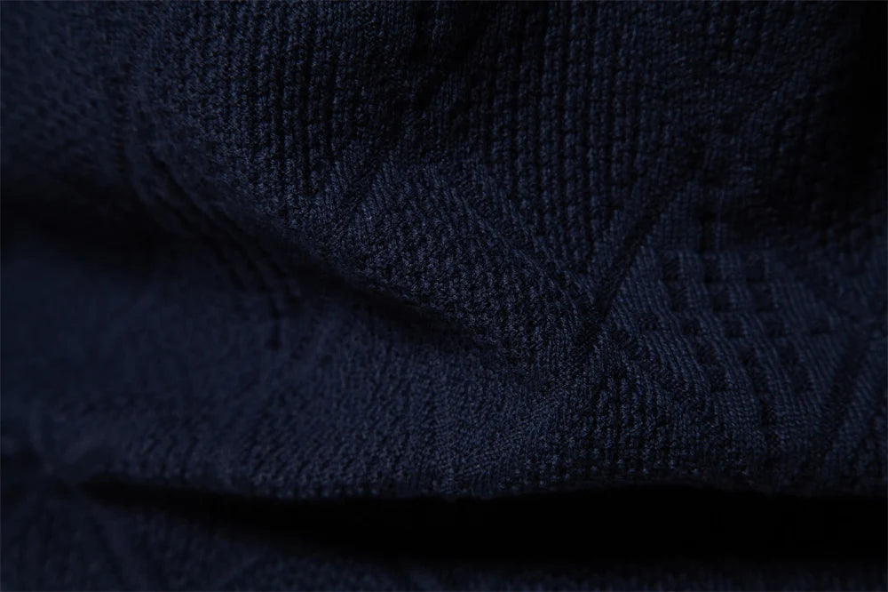 2023 New Autumn Cotton Polo Neck Sweaters for Men High Quality Pullover Knitted Sweater Men England Style Casual Social Pull Men