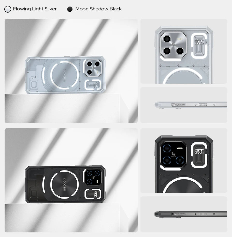 DOOGEE Blade GT Ultra 5G Rugged Smartphone Dimensity 7300 6.72'' 16GB 512GB LED Light Effect Design Ultra-thin Cell Phone