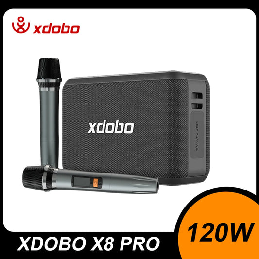 XDOBO X8 PRO 120W Super Power Speaker With 2 Microphone Subwoofer Waterproof Support TWS Wireless Karaoke Stereo Outdoor Speaker