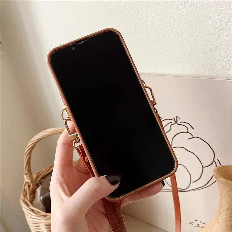 Cute Crossbody Lanyard Case For Xiaomi Redmi Note 14 Pro Plus 13 12 14C 13C Mi 14T X7 Strap Card Slots Phone 3D Love Heart Cover