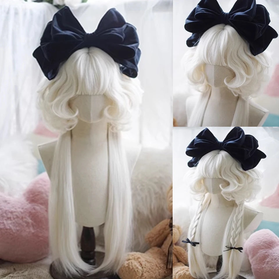 XIYUE Long Straight Black Wig With Bang Synthetic Wigs for Women Heat Resistant Natural Hair for Daily Halloween Cosplay Party