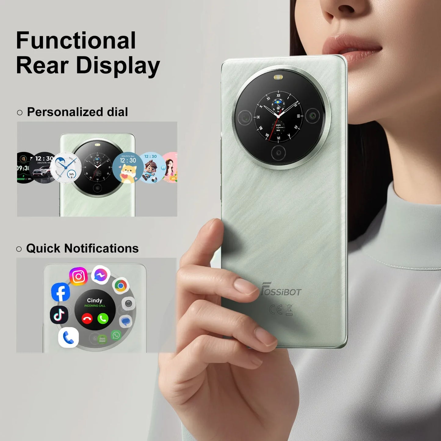 FOSSiBOT S3 PRO Smartphone 20GB +128GB 6.67" AMOLED Display Android 14  Mobile 8+64MP Camera NFC Cell Phone