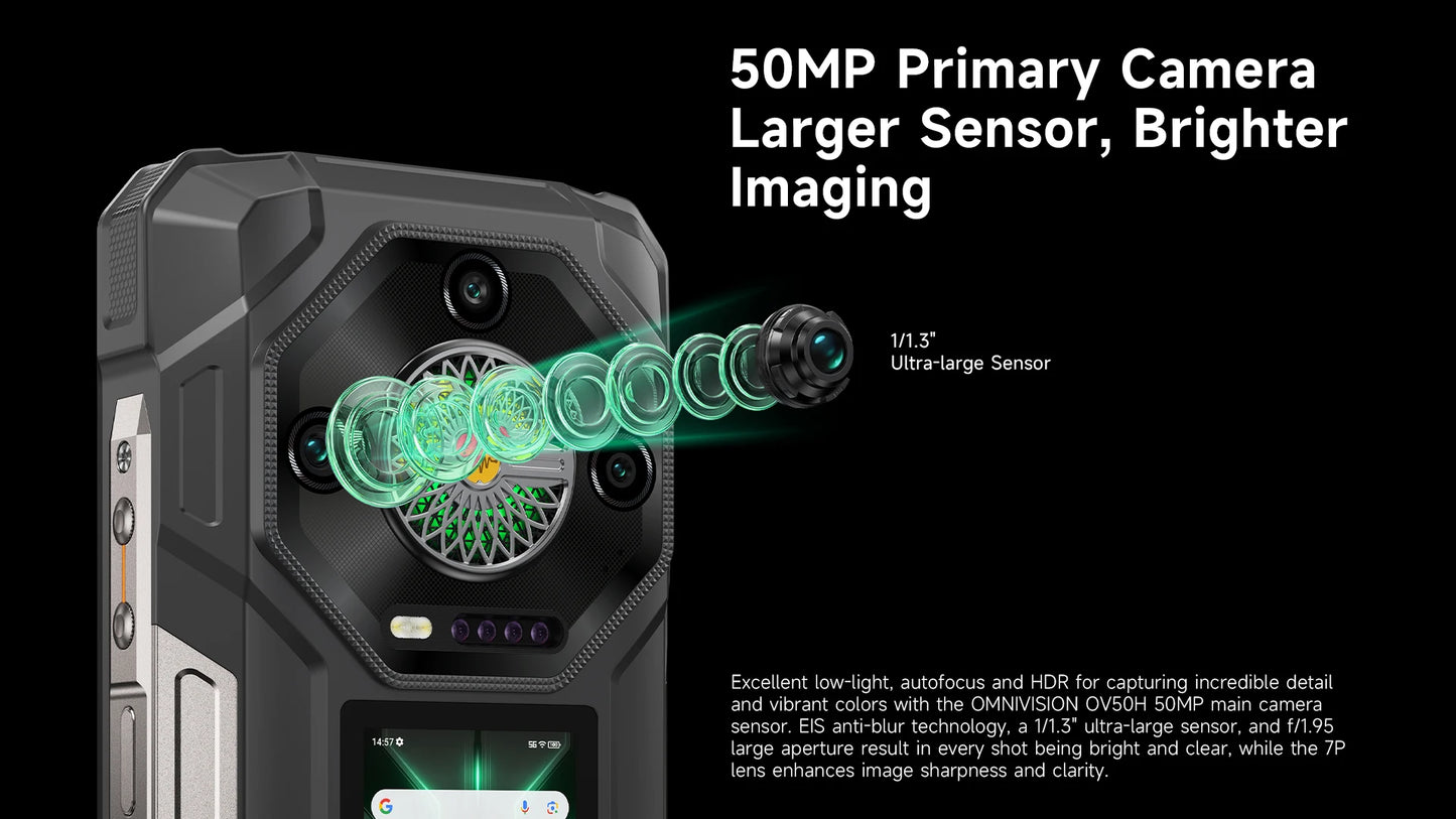 【World Premiere】Ulefone Armor 33 Pro 5G Rugged Phone 25500 mAh 512GB ROM 120Hz 6.59”3.4" Rear Screen NFC Android Smartphone