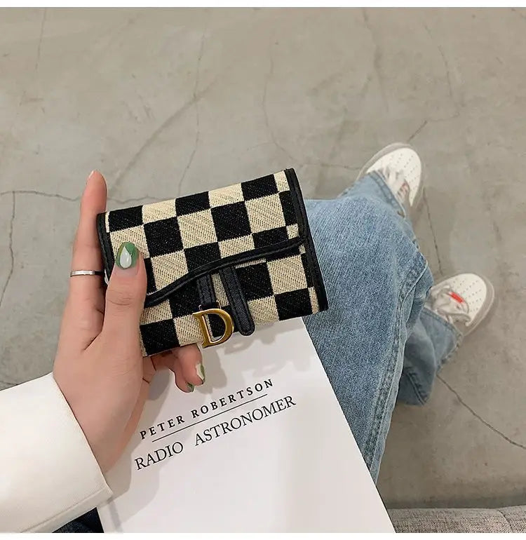 Card Bag Multi-card Position High Value Change Tide Autumn Winter Internet Celebrity Folding Organ Fashion Versatile Short Small