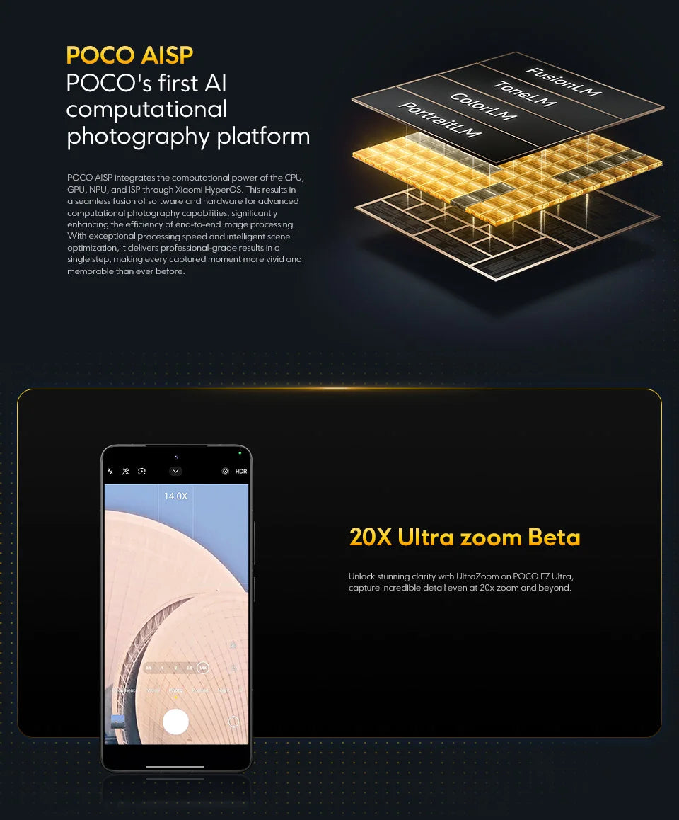 Global Version POCO F7 Ultra Snapdragon 8 Elite 6.67" AMOLED Display 50MP Triple Camera 5300mAh 120W HyperCharge Cellphone