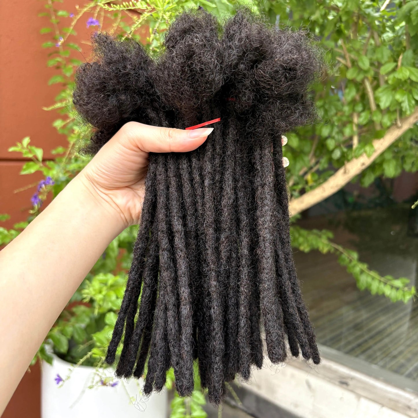 Loc Extension Human Hair with Curly Ends 8-14inch 100% Human Hair Handmade Inter Loc Dreadlock Extension for Men Women Kids