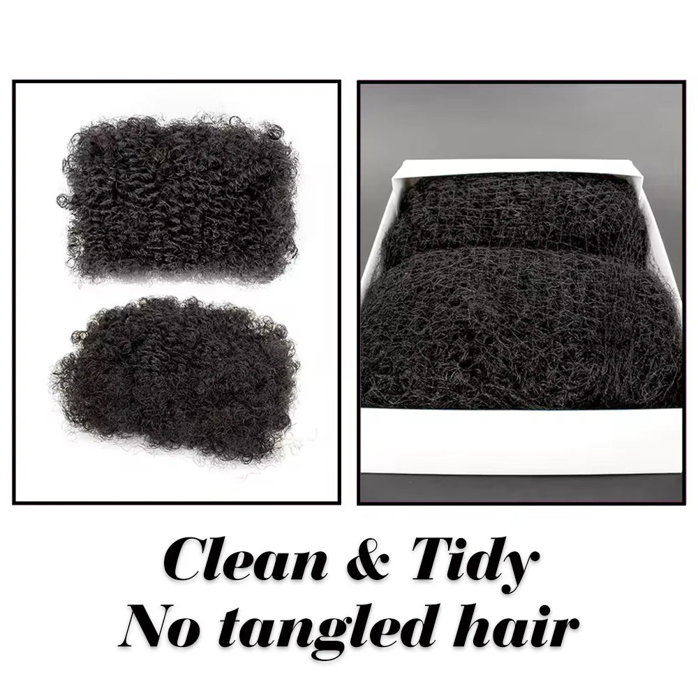 Afro Kinkys Bulk Human Hair for Dreadlocks Extensions 50g Afro Kinkycurly Human Braiding Hair Bundles for Mini Twist Repair Locs