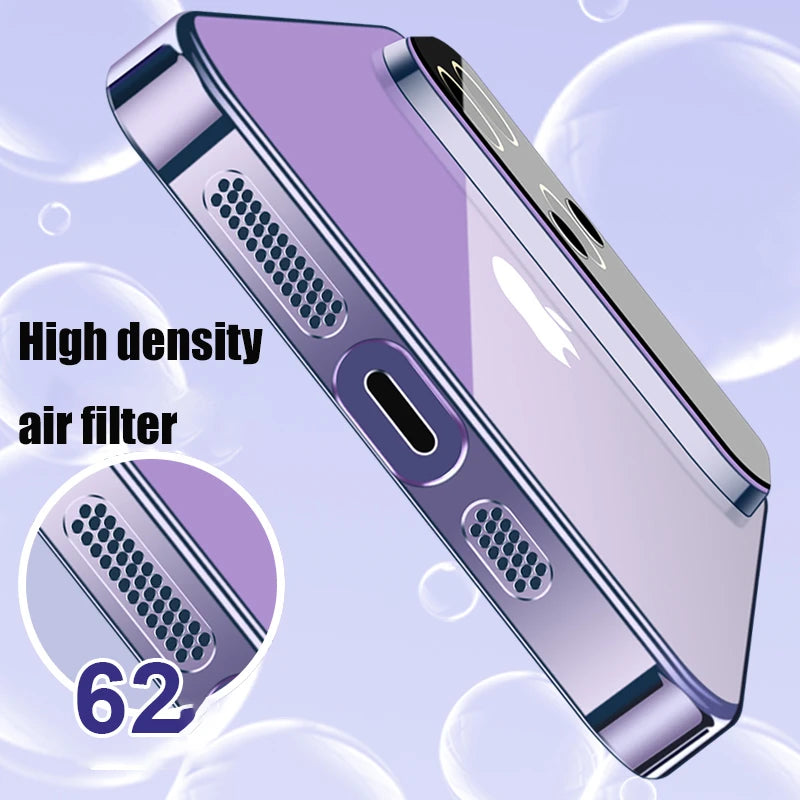 Original Big Window Electroplating Frame Phone Case For iPhone 15 14 13 12 11 Pro Max Plus lens Protector Colorful PC Hard Cover