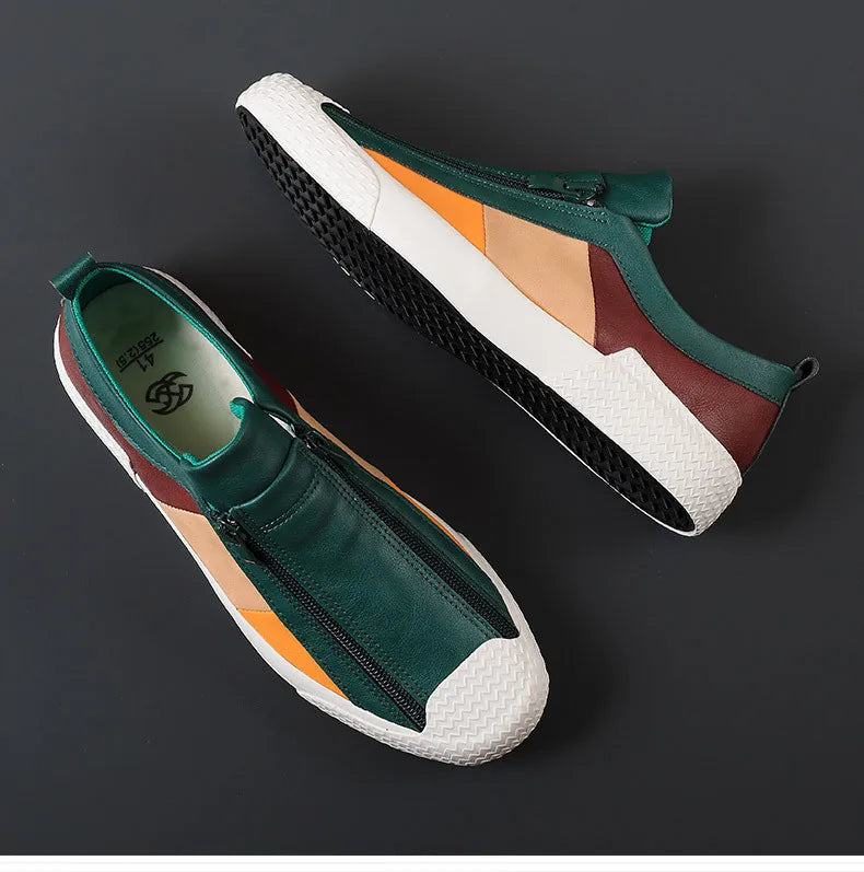 Men's Sneakers High Quality Men Shoes Comfortable Leather Shoes Wear-resistant Plus Size Casual Driving Shoes Hot Sale Moccasins