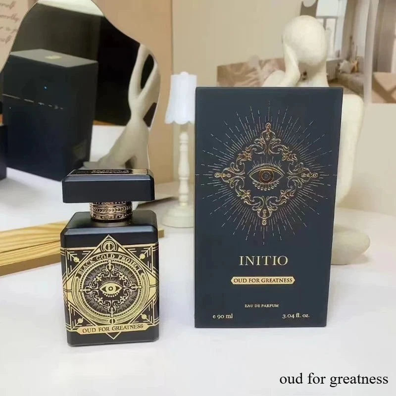 90ML Niche Unisex Initio Perfume – Long-Lasting Oriental Woody Scent with Oud Vanilla Musk & Rose for Elegant Daily Fragrance