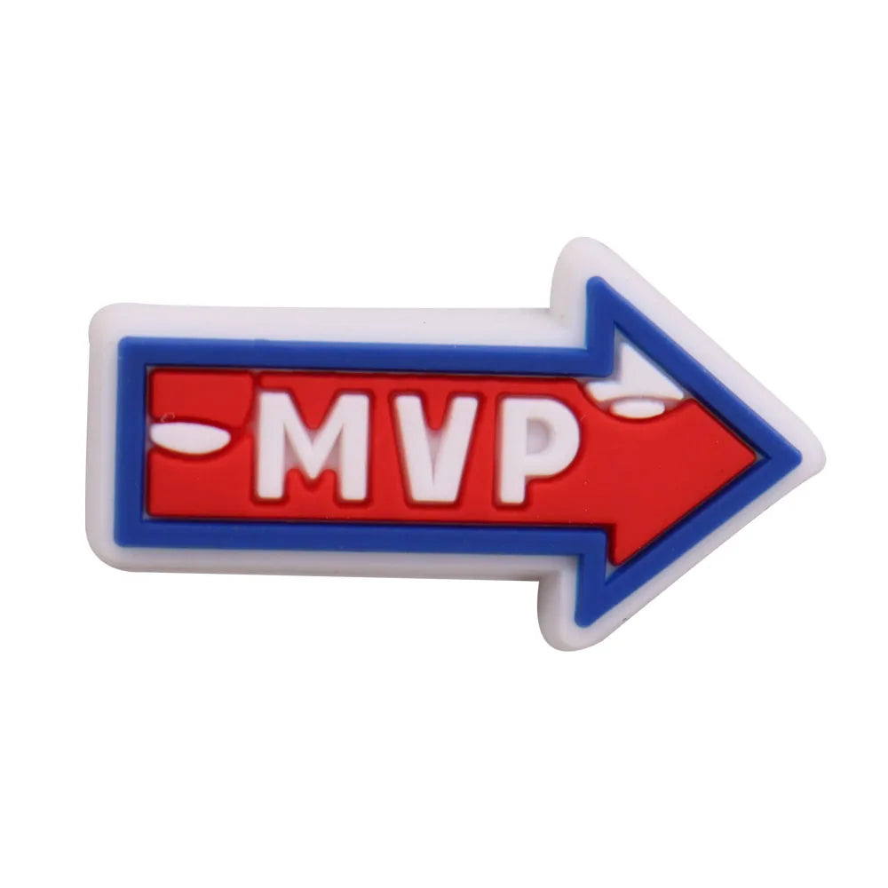 1-9PCS Sport Love Badminton Maniac PVC Shoe Charms For Clogs Pins Fit Wristbands Garden Shoes Button Decorations Kid Gift