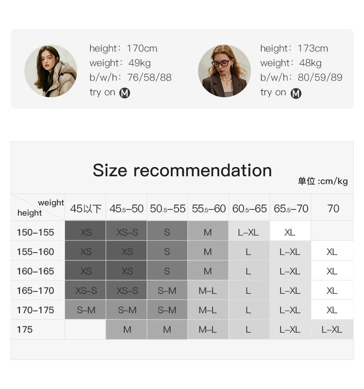 FSLE Classic Style Commuter 100-150G Short White Goose Down Jacket for Women 2023 New Winter Bat Sleeve Loose Warm Jacket Female