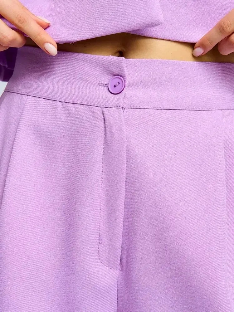 Women's Clothing 2025 Autumn New Fashion Casual Short Small Suit Slim Fit Trousers Women's Suit Костюм Женский Летний