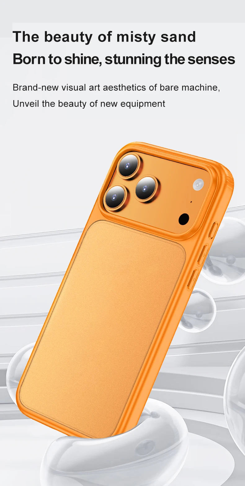 Wlons Magsafe Magnetic Wireless Charging Frosted Shockproof Case for iPhone 17 Pro Max 17 Air Skin Feel Rugged Armor Cover