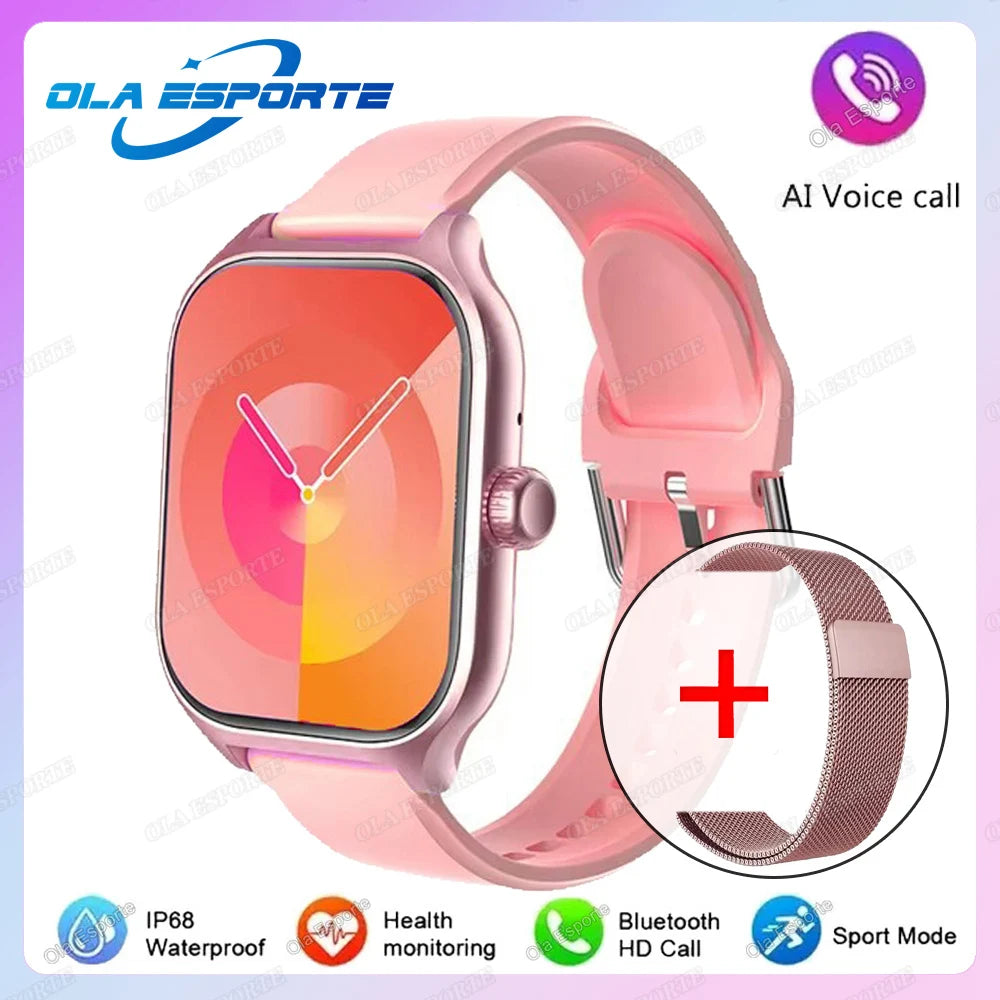 New Smart Watch Women Health Monitor Bluetooth Call Waterproof Wristwatch Sport Fitness Tracker Men Smartwatch For Android IOS