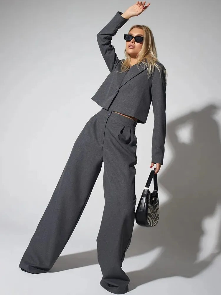 Women's Clothing 2025 Autumn New Fashion Casual Short Small Suit Slim Fit Trousers Women's Suit Костюм Женский Летний