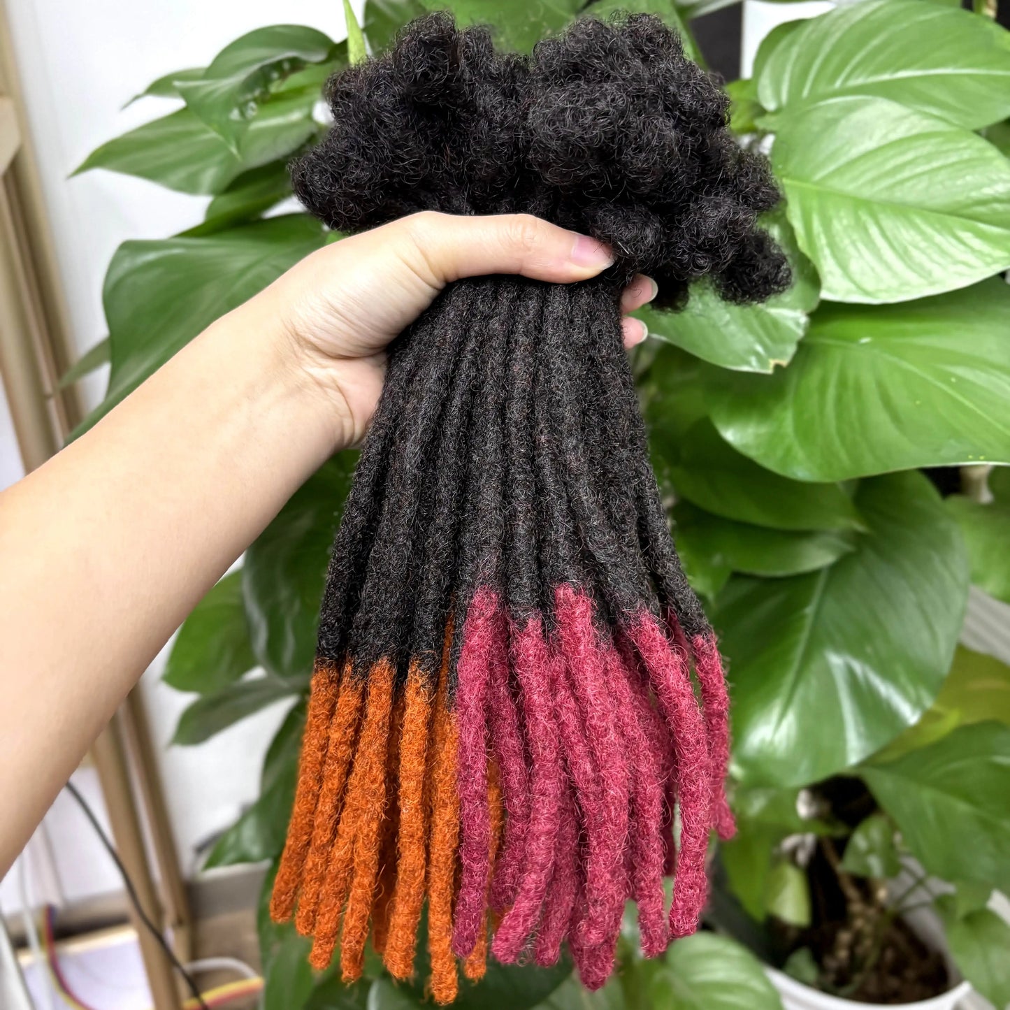 0.6cm Colored Loc Extension Human Hair 10 inch 50 Strands Full Handmade 100% Human Hair Loc Dreadlock Extensions for Men Women