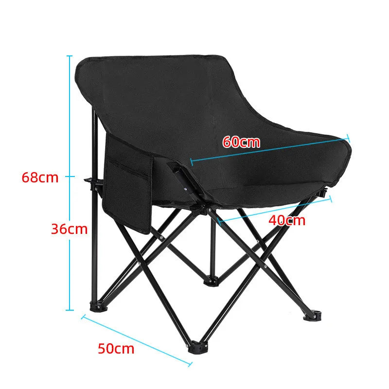 Metal Folding Chair Folding Stools Outdoor Camping Folding Chair Portable Picnic Moon Chair Leisure Beach Chairs 캠핑의자