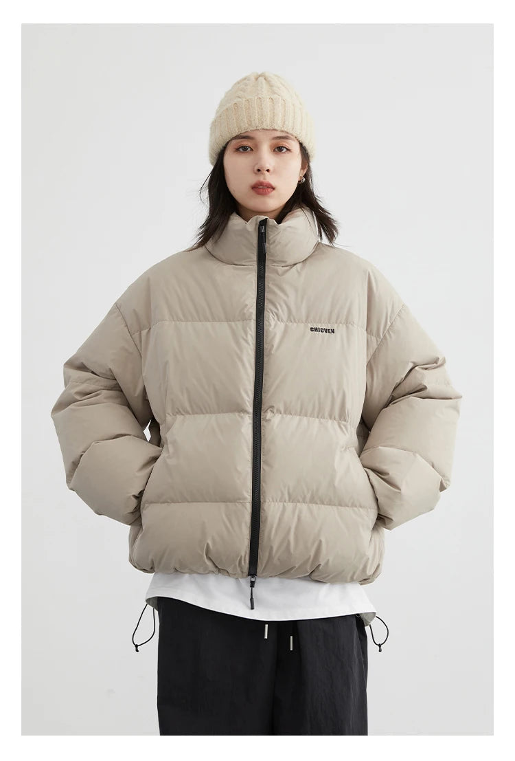 CHIC VEN Women Down Coats Solid 90 White Duck Down Stand Collar Female Down Jacket Warm Ladies Overcoat Autumn Winter 2024