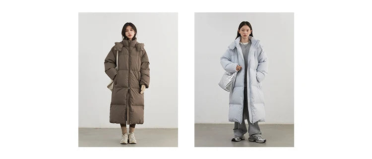 CHIC VEN Korean Women White Down Coats Loose Solid Female 90 White Duck Down Jacket for Woman Tops Autumn Winter 2024 Clothing