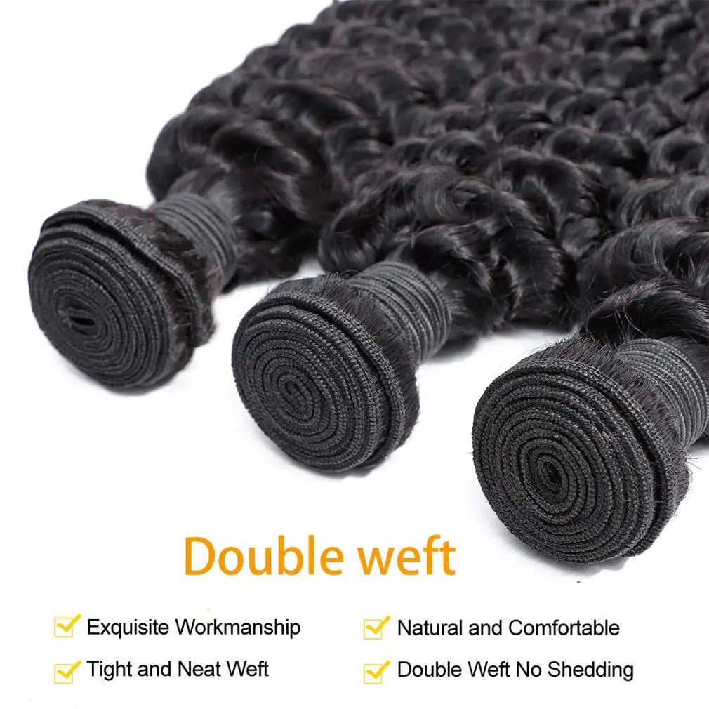 Burmese Curly Hair Bundles with Closure 4x4 Deep Wave Bundles Virgin Human Hair 100% Vietnamese Raw Human Hair Weave Extensions