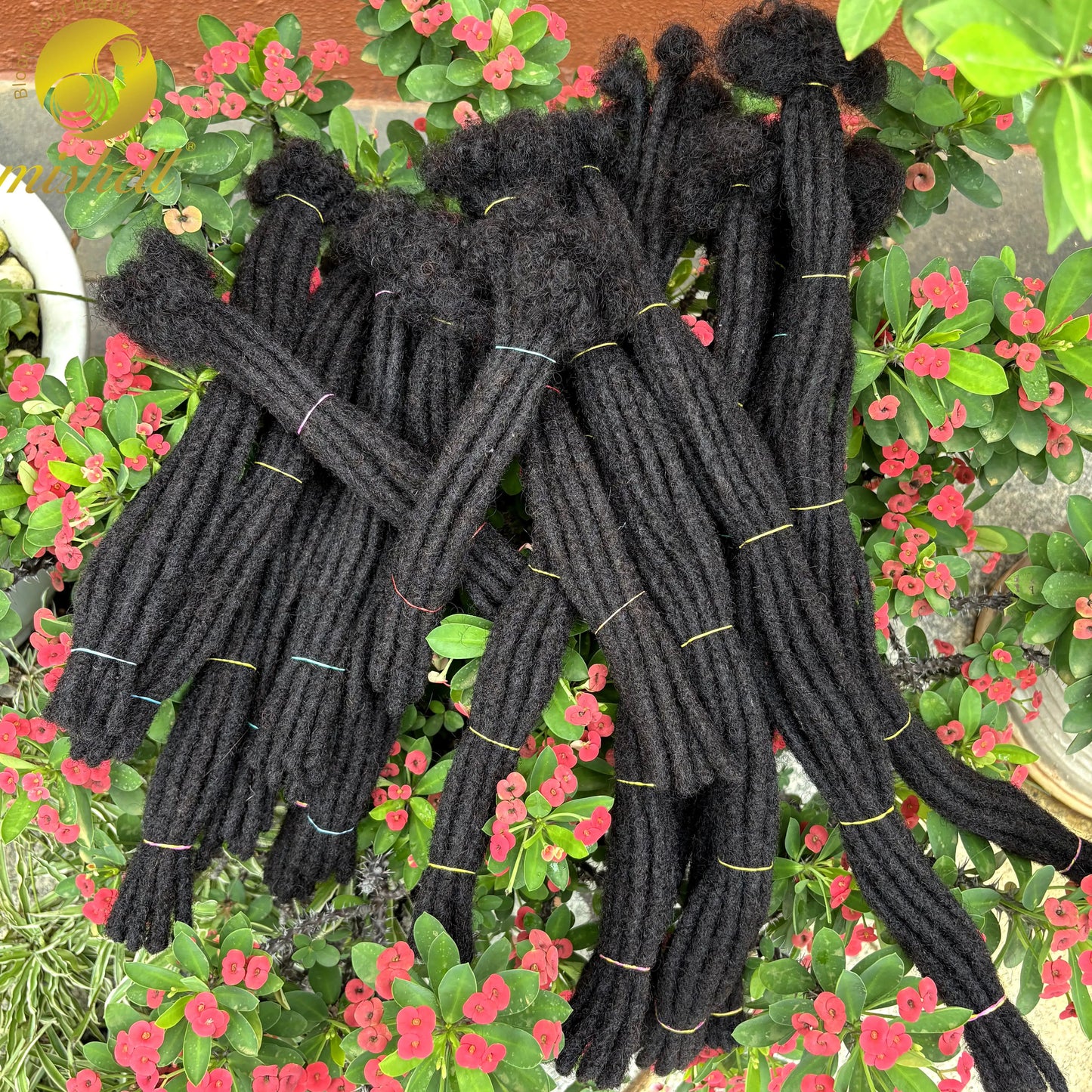 Loc Extension Human Hair with Curly Ends 8-14inch 100% Human Hair Handmade Inter Loc Dreadlock Extension for Men Women Kids