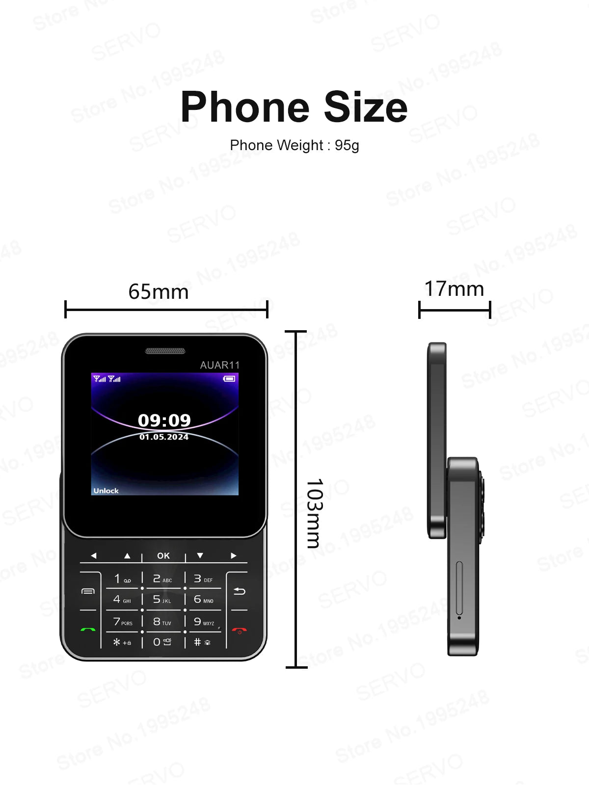 SERVO AUAR11 Rotating Mobile Phone 2 SIM Stadby Torch Speed Dial Magic Voice FM Radio 2G GSM 2.4" Slide Screen Small Cellphones