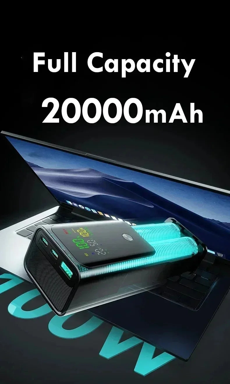 80000mAh Large Capacity External Power 100W Super Fast Charging Mobile Power Can be Charged Laptop Safe Portable Power Bank
