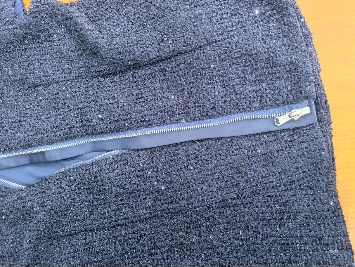 Maxi Formal Luxury Evening Dresses Women Summer Autumn Single Breasted Crystal Satin Tweed Long Dress Blue Party Dinner Vestidos