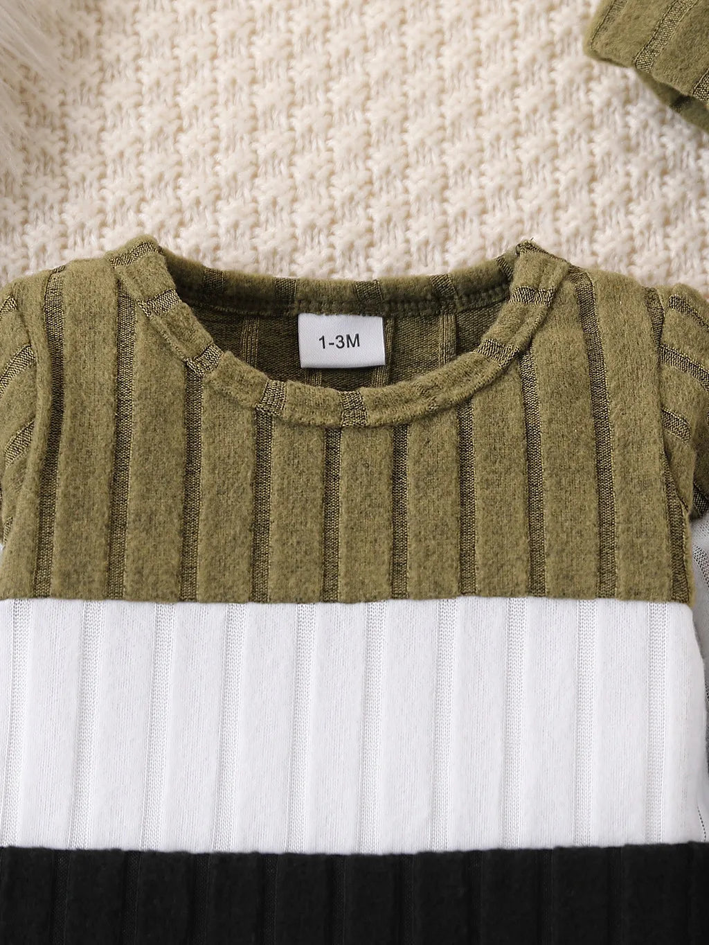 3 Colours Autumn Bodysuits Newborn Baby Boy Long Sleeve Colour Block Romper+Hat Simple Onesie Jumpsuit for Toddlers 1-18Months