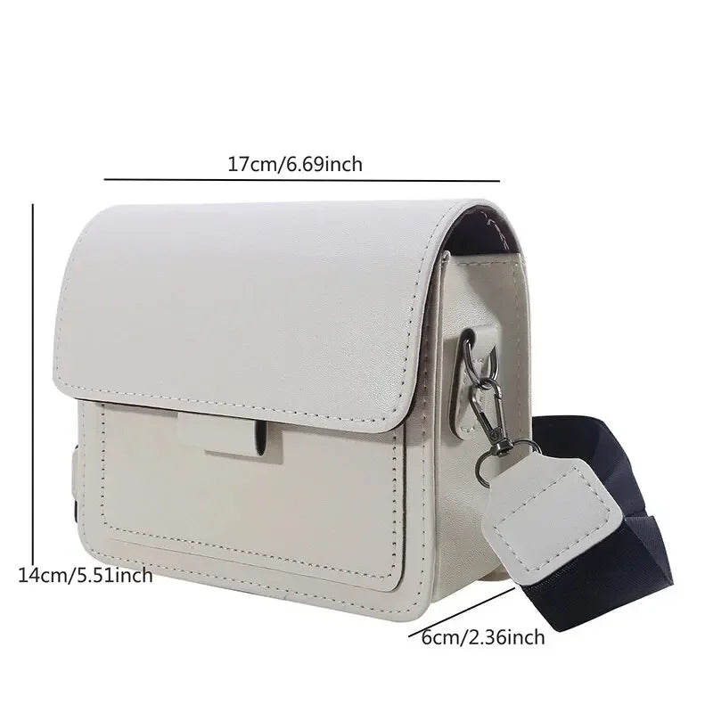Crossbody Bag PU Leather Fashion Bags for Women Travel Handle Handbag Fashion Shoulder Messenger Bag Ladies Small Flap Bag