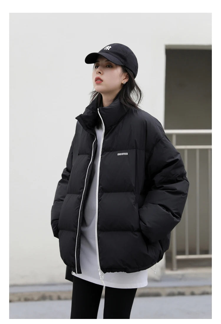 CHIC VEN Women Down Coats Solid 90 White Duck Down Stand Collar Female Down Jacket Warm Ladies Overcoat Autumn Winter 2024