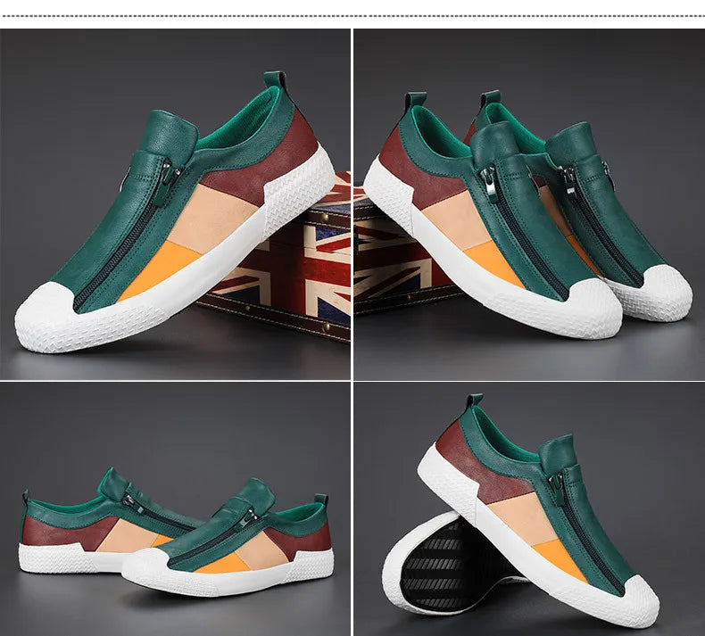 Men's Sneakers High Quality Men Shoes Comfortable Leather Shoes Wear-resistant Plus Size Casual Driving Shoes Hot Sale Moccasins