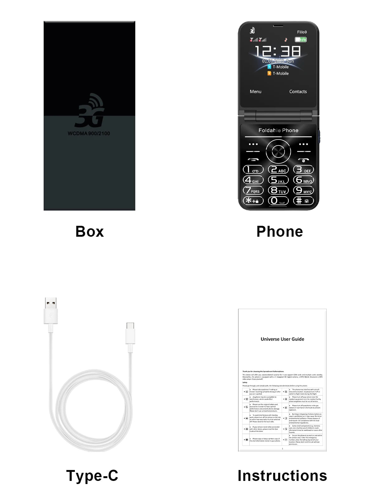 Low Price Sale SERVO Flilo9 3G Flip Mobile Phone 2 SIM Card Speed Dial Blacklist Call Record FM Radio 2.6inch Fold Cellphone MP4